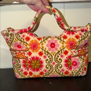 Vera Bradley Pink and Orange Floral Tote